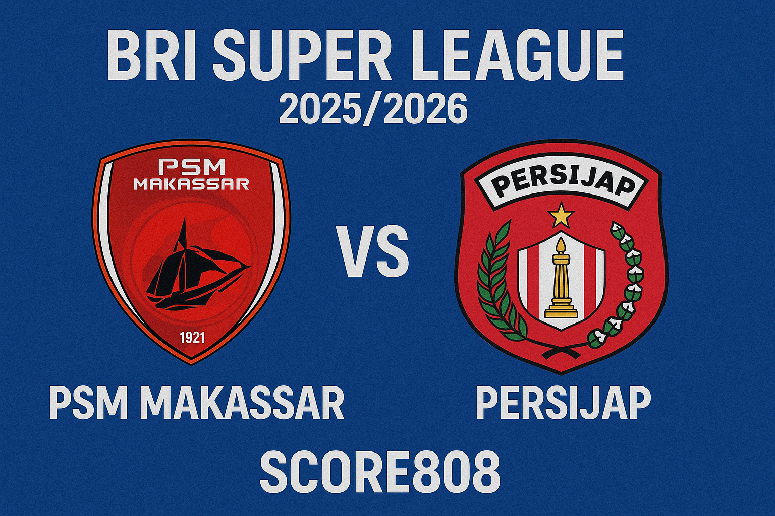 Score808 Siarkan Live PSM Makassar vs Persijap Liga 1 Pukul 19.00 WIB - Saksikan Pertandingan Seru Ini!