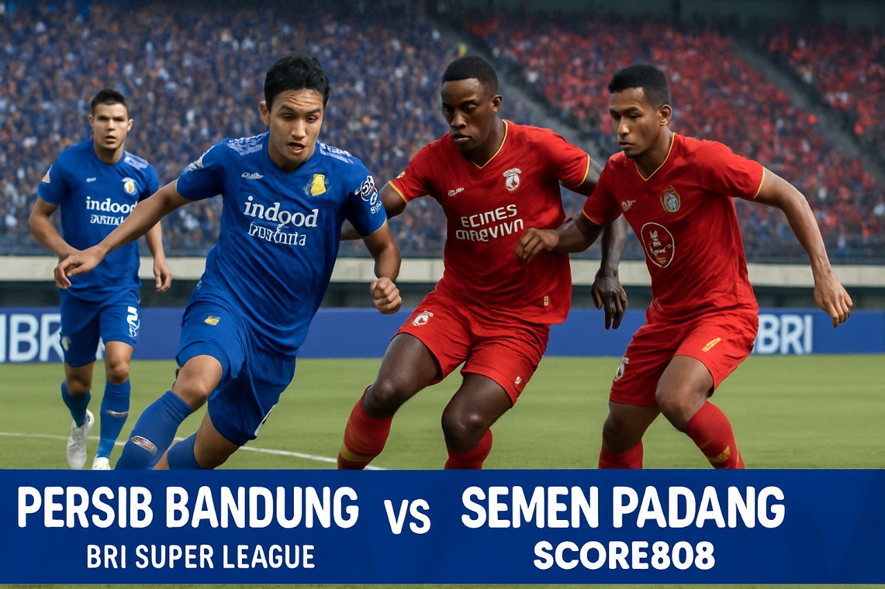 Score808 Tampilkan Laga Persib Bandung vs Semen Padang BRI Super League 15.30 WIB - Pertarungan Panas di Liga Indonesia