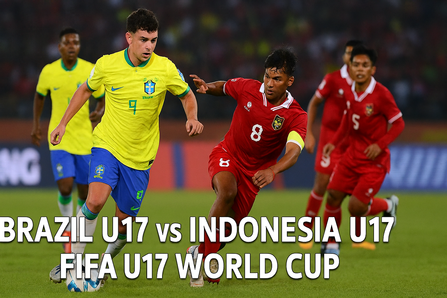 Jadwal Brazil U17 vs Indonesia U17 Malam Ini Pukul 22.45 WIB Live Score808tv - Tonton Sekarang!