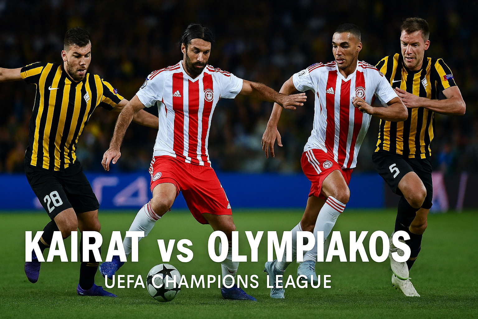 Score808TV Sajikan Streaming Kairat vs Olympiakos Liga Champions UEFA Malam Ini - Pertarungan Seru di Babak Penyisihan