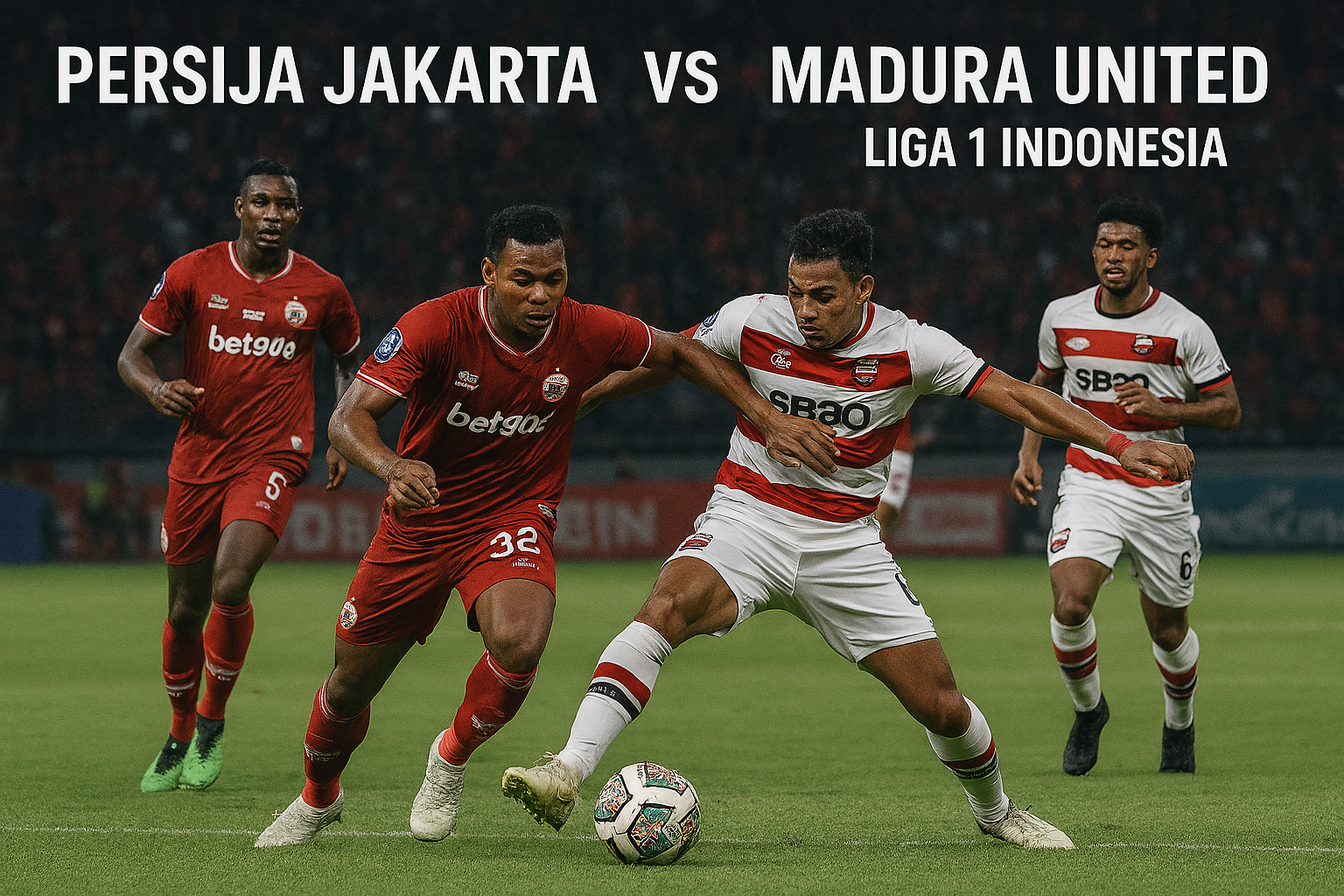 Persija Jakarta vs Madura United Liga 1 Malam Ini 19.00 WIB - Update Skor dan Streaming di Score808TV