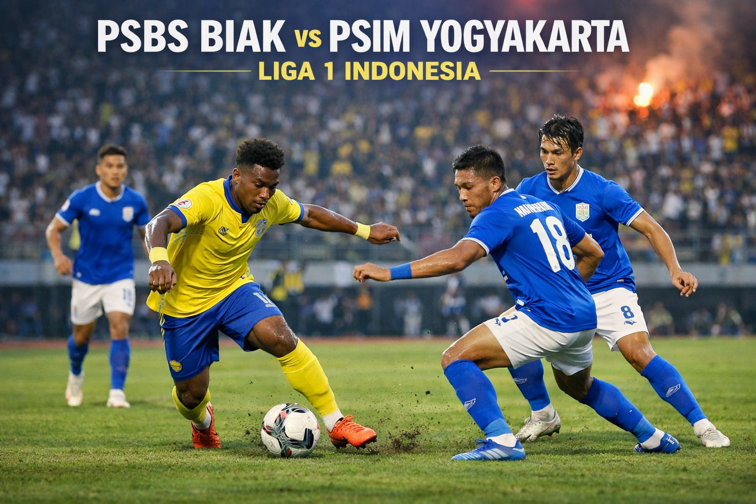 Score808TV Tayang Langsung PSBS Biak vs PSIM Yogyakarta Liga 1 Indonesia Malam Ini Jam 20.30 WIB - Saksikan Pertarungan Seru di Liga 1