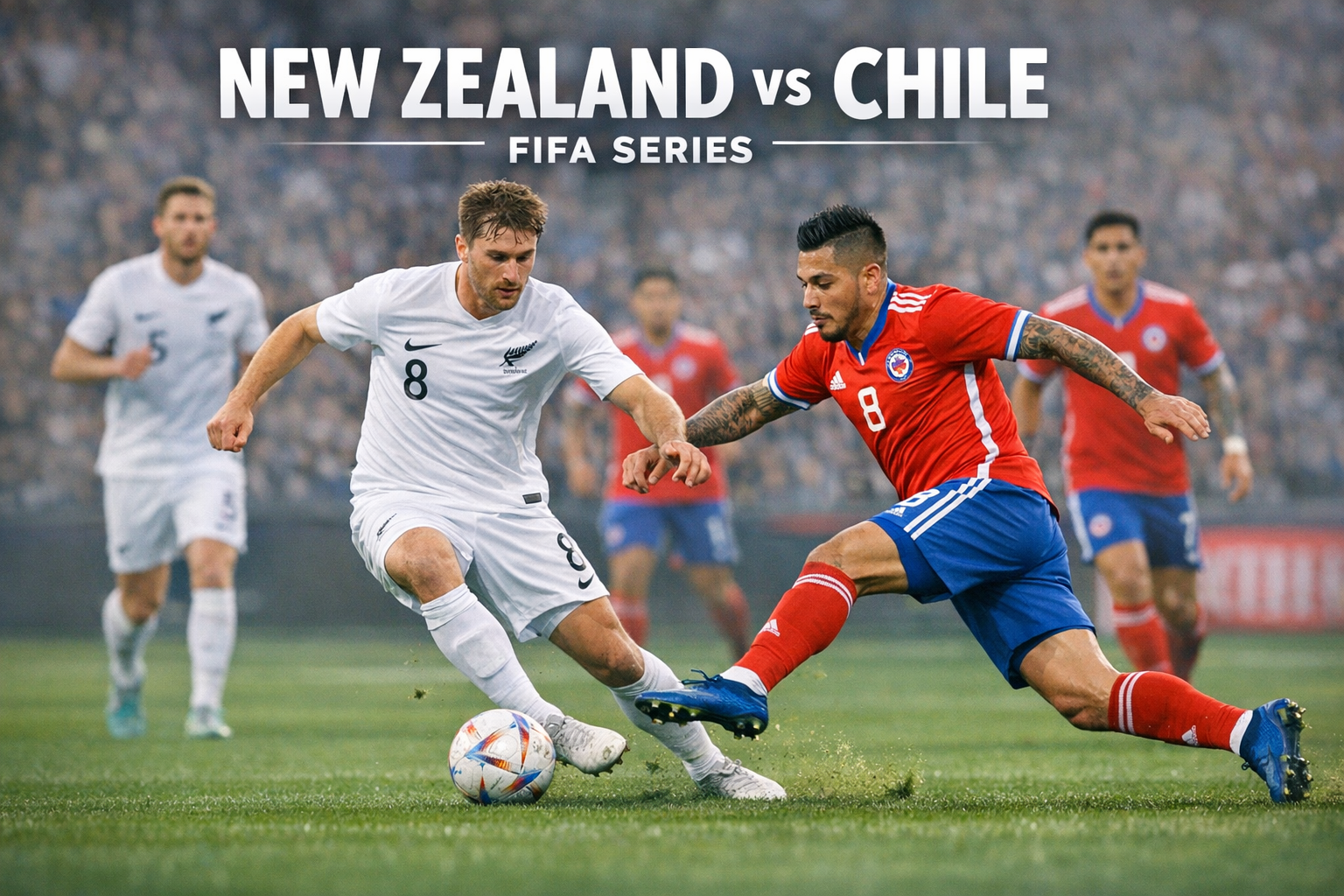 New Zealand vs Chile FIFA Series Siang Ini Jam 13.00 WIB Jadi Laga Bergengsi Menurut Score808TV - Duel Seru Menanti