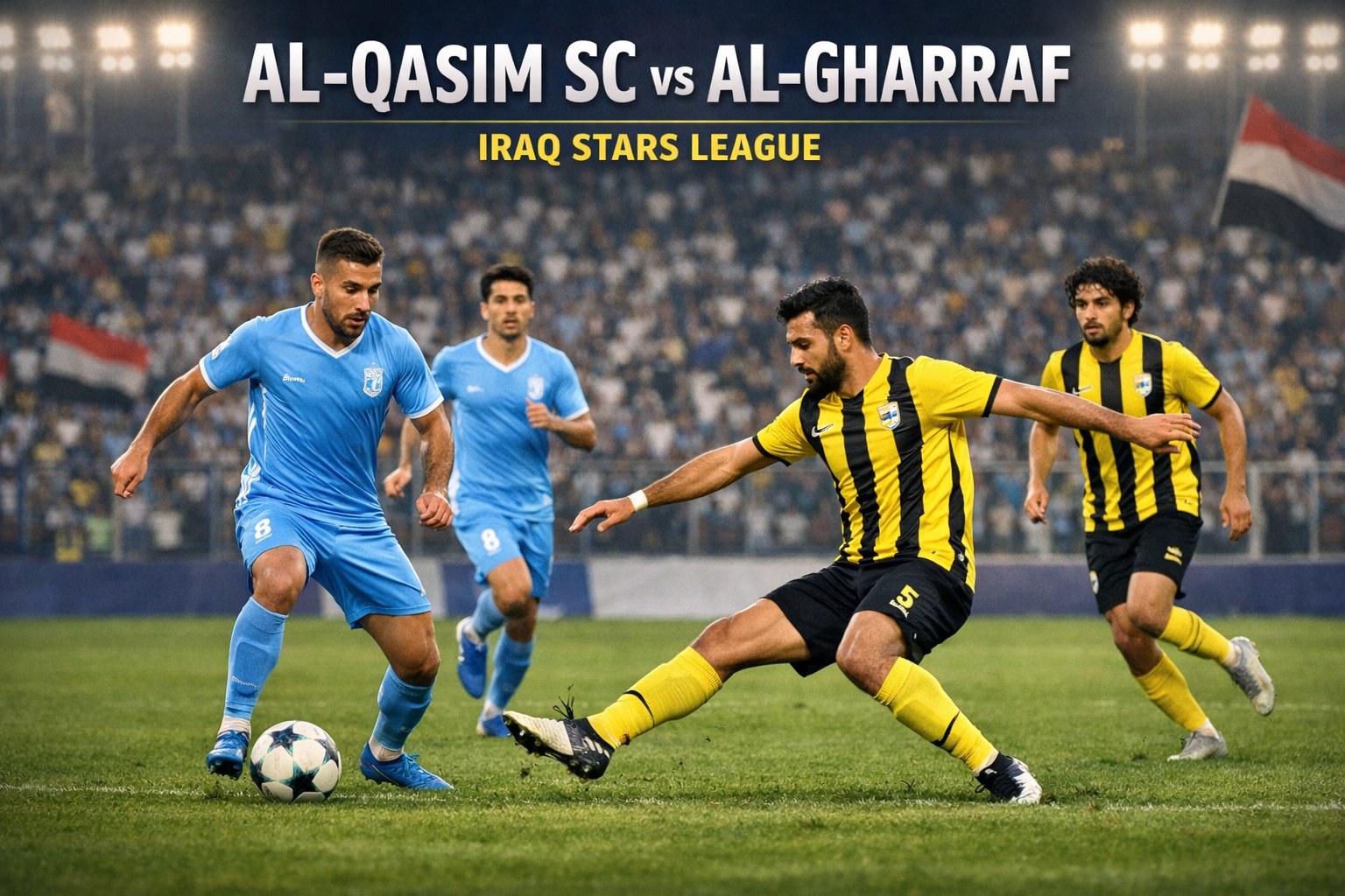 Al-Qasim SC vs Al-Gharraf Malam Ini 23.30 WIB Iraq Stars League: Ulasan dan Prediksi di Score808TV