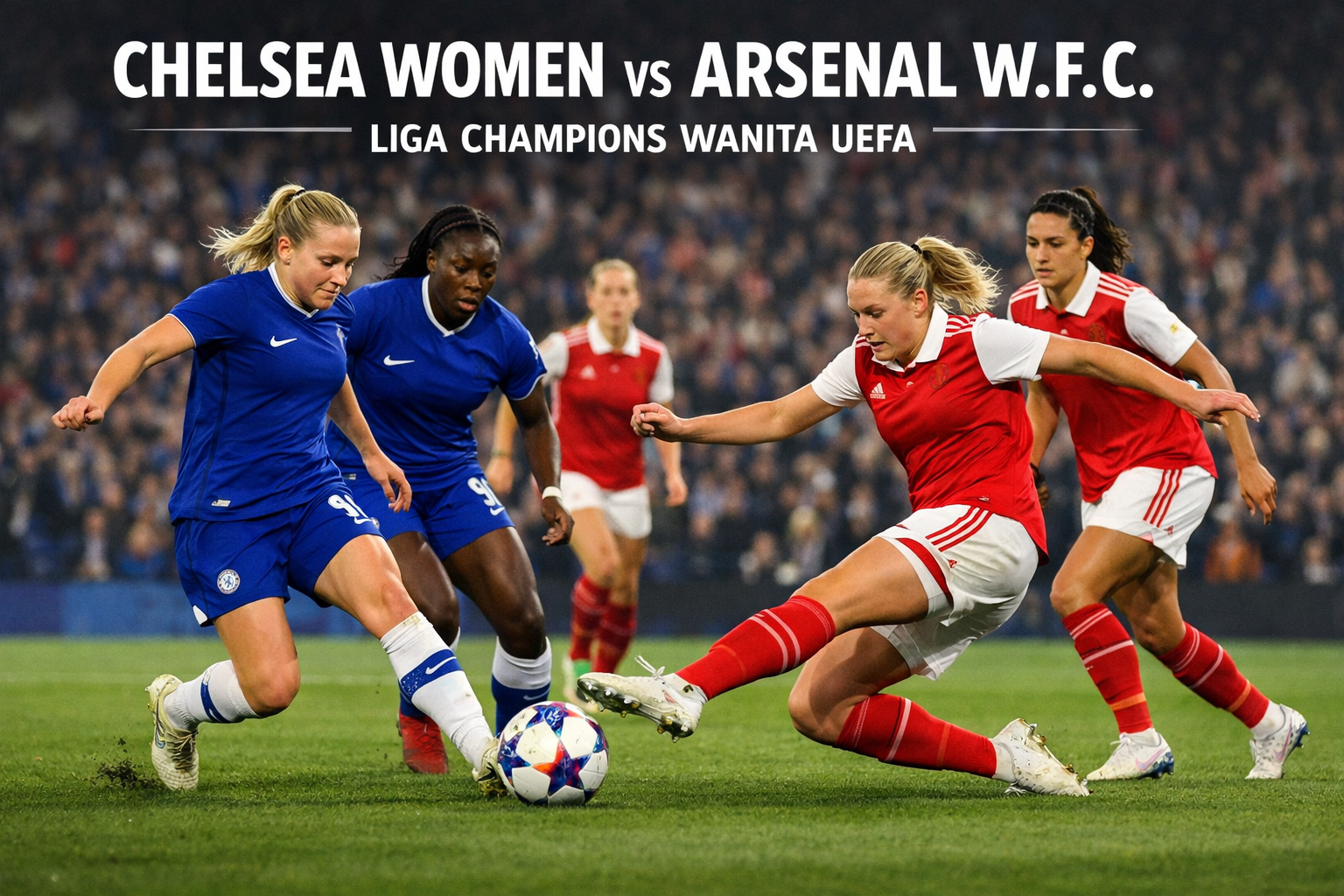 Chelsea Women vs Arsenal W.F.C Liga Champions Wanita UEFA Dini Hari Ini Pukul 02.00 WIB Tayang di Score808tv