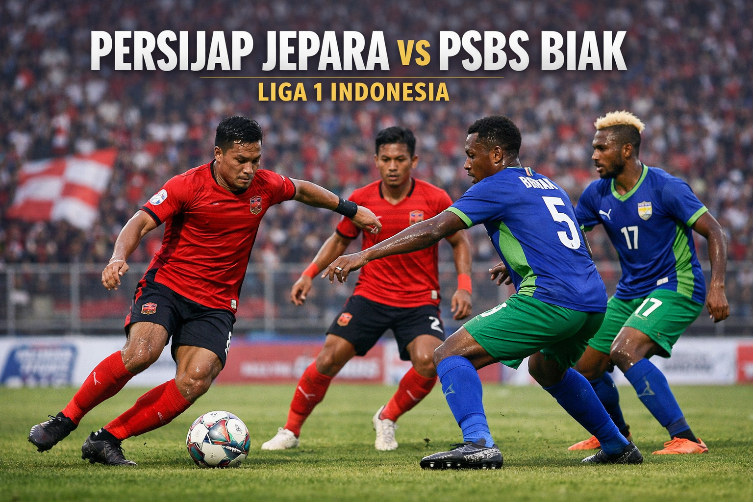 Persijap Jepara vs PSBS Biak Sore Ini di Score808TV Jadi Laga Menarik Liga 1 Indonesia