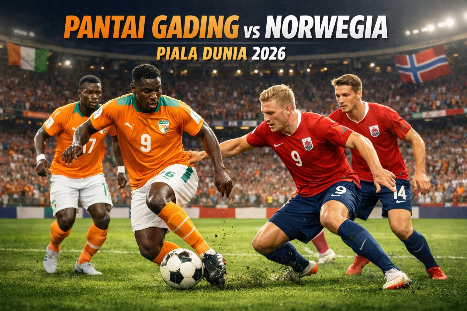 Streaming Pantai Gading vs Norwegia Piala Dunia 2026 Dini Hari Ini Pukul 00.00 WIB Bersama Score808TV Siap Menghadirkan Keseruan Laga Piala Dunia dari Awal Hingga Akhir
