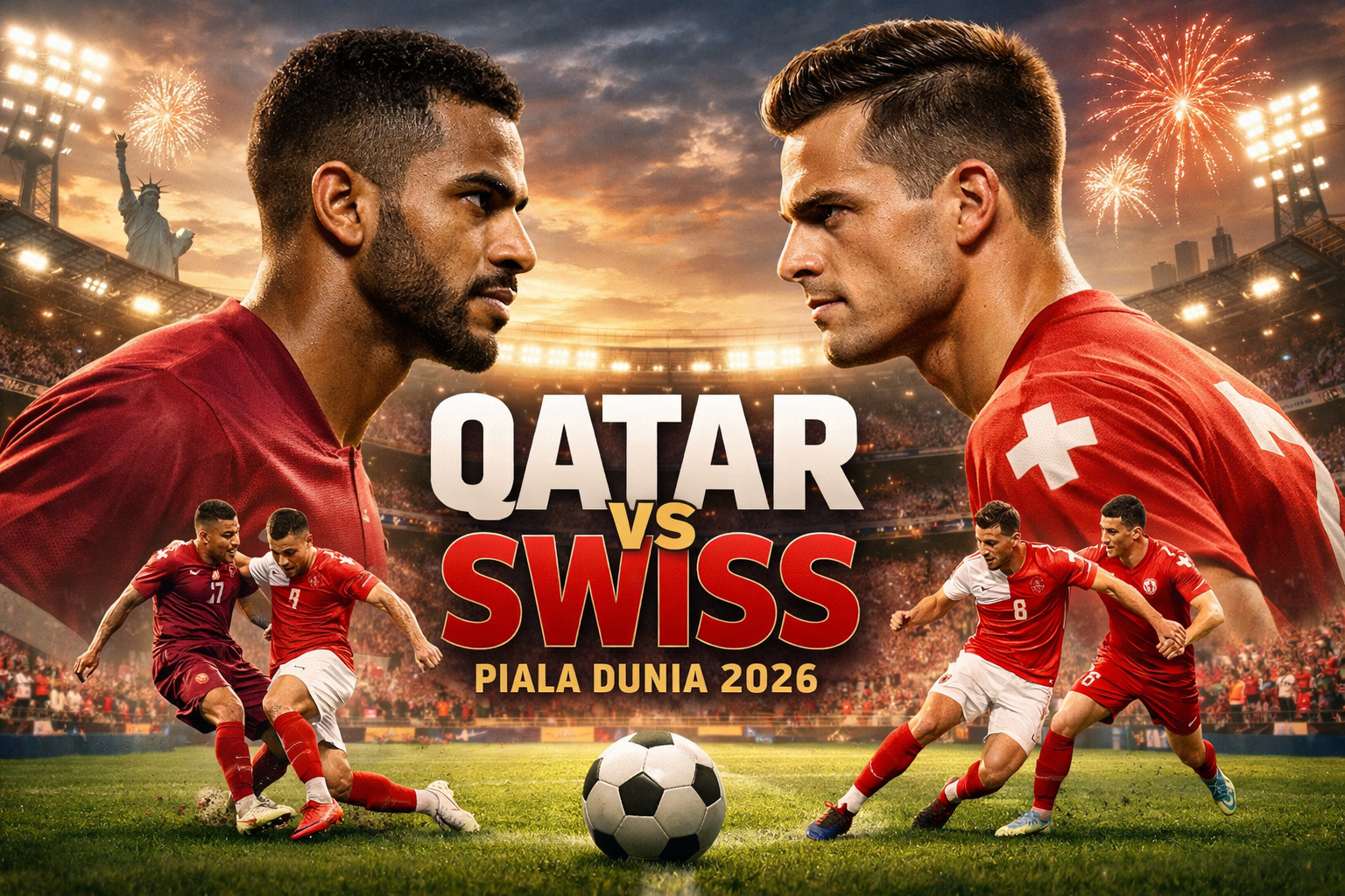 Streaming Qatar vs Swiss Piala Dunia 2026 Dini Hari Ini Pukul 02.00 WIB jadi Agenda Seru Score808TV untuk Menikmati Duel Besar Piala Dunia