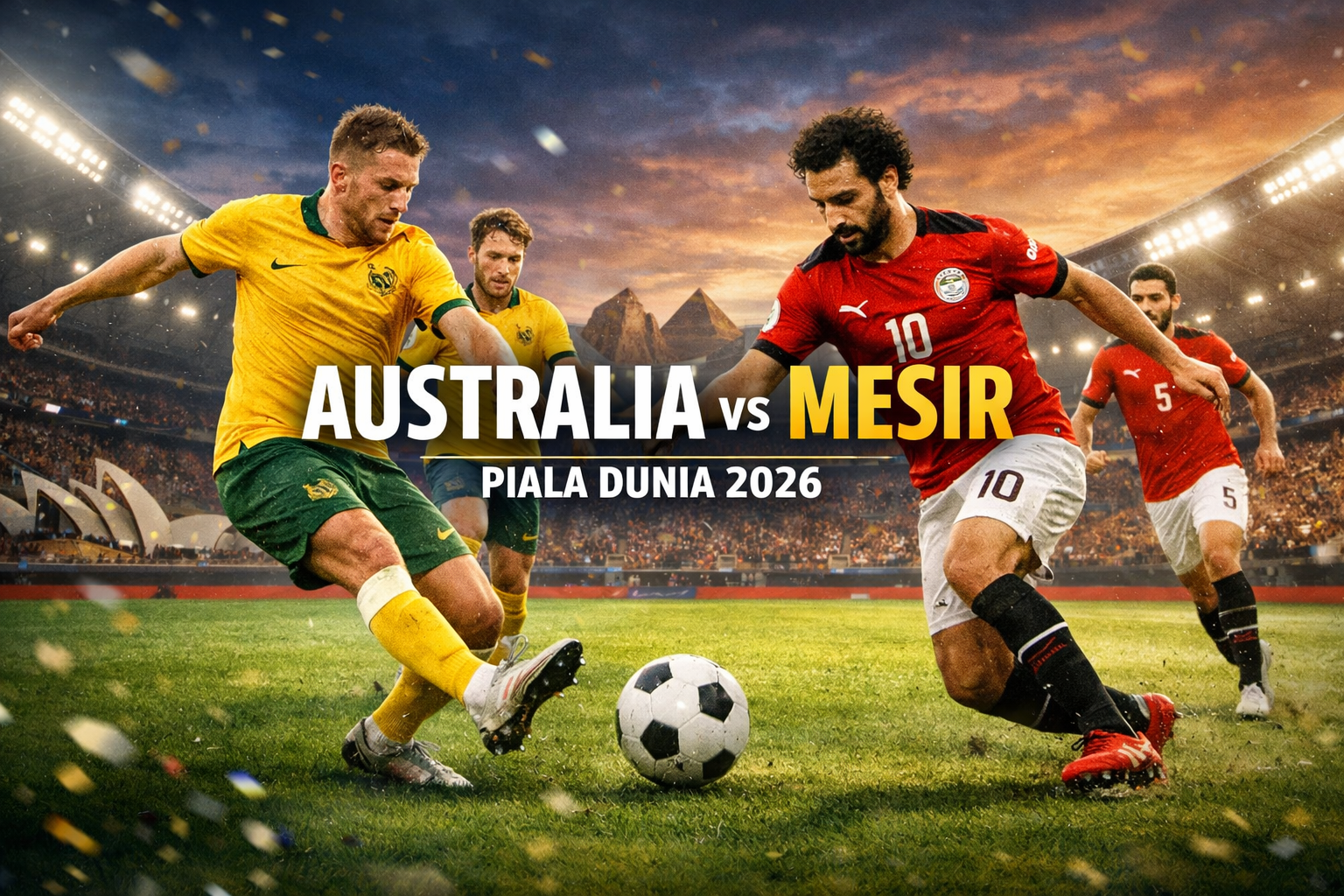 Australia vs Mesir Piala Dunia 2026 Pukul 01.00 WIB Dini Hari Ini Hadir di Score808TV, Streaming Pertandingan Krusial Menuju Fase Berikutnya