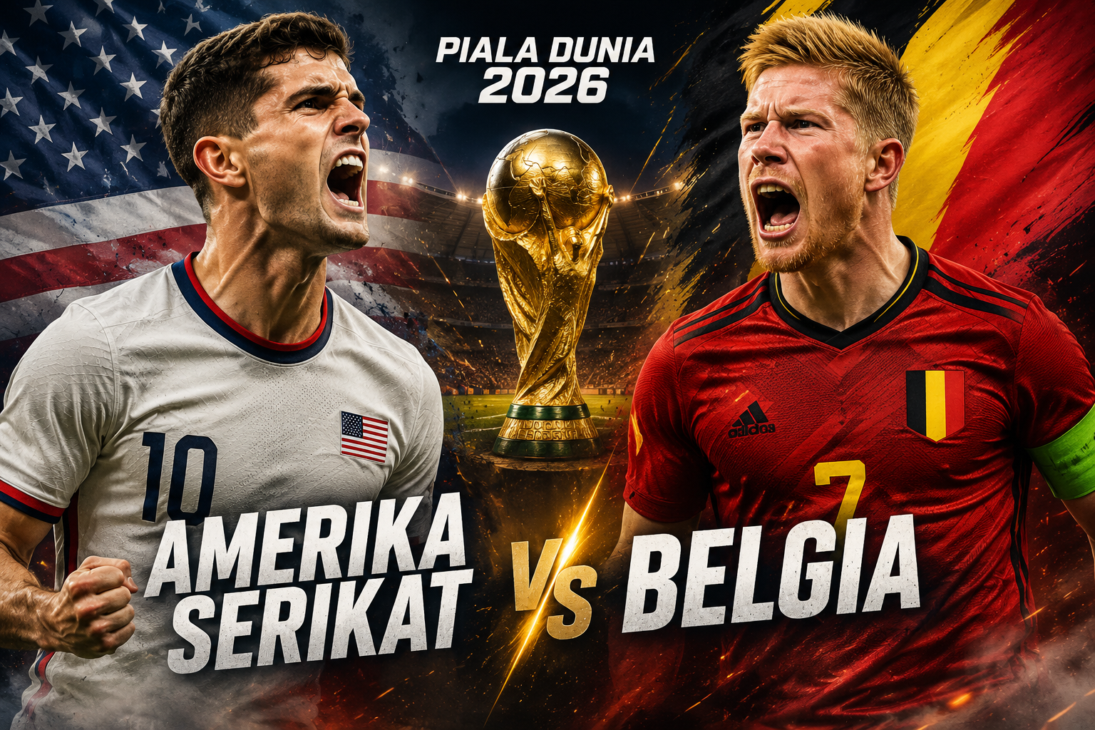 Score808TV Streaming Amerika Serikat vs Belgia Piala Dunia 2026 Besok Pagi Pukul 07.00 WIB Duel Krusial Babak 16 Besar yang Siap Menghibur Penggemar Sepak Bola