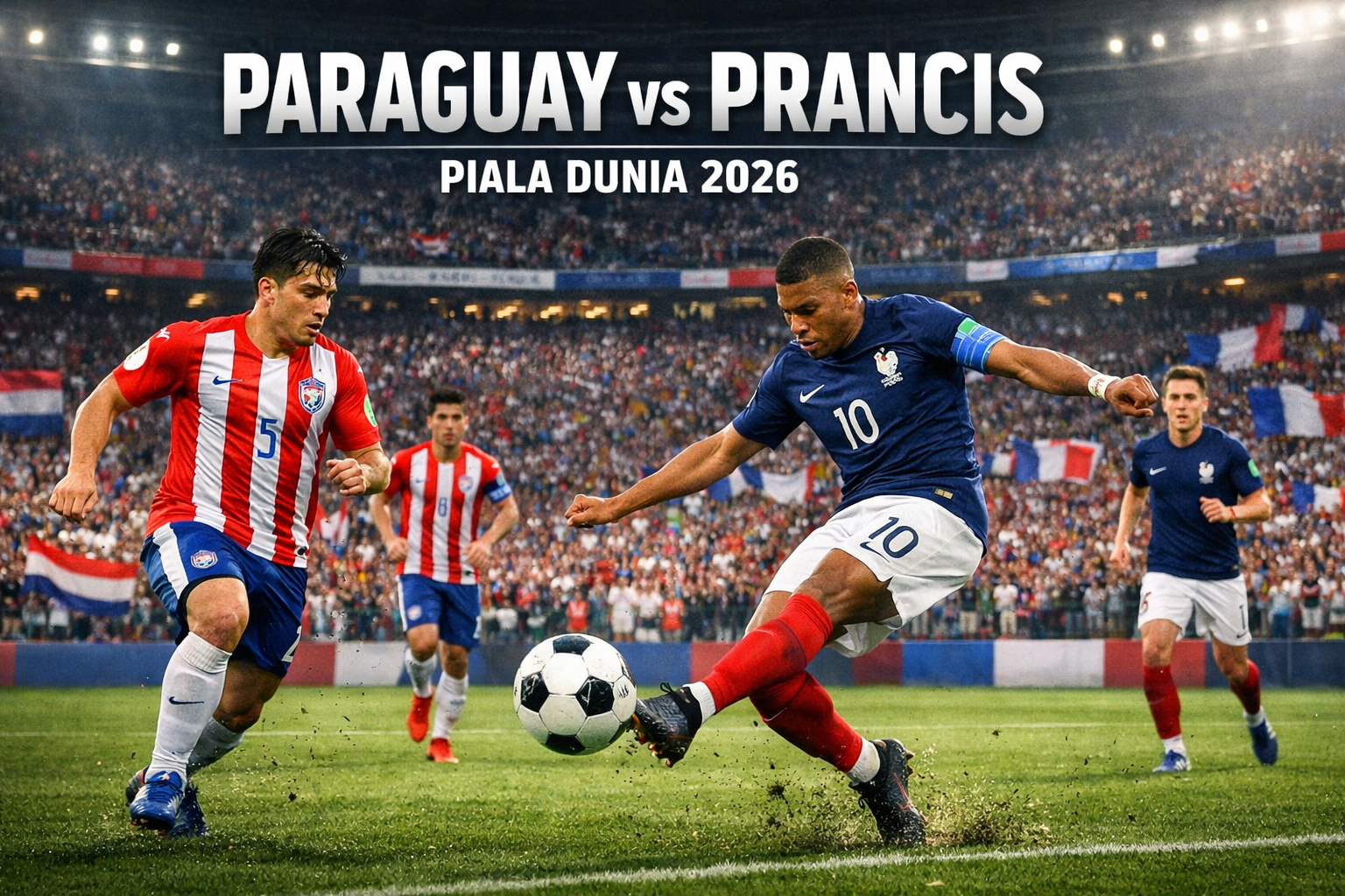 Score808TV Streaming Paraguay vs Prancis Piala Dunia 2026 Besok Subuh Pukul 04.00 WIB, Pertarungan Bergengsi Babak 16 Besar Menuju Delapan Besar