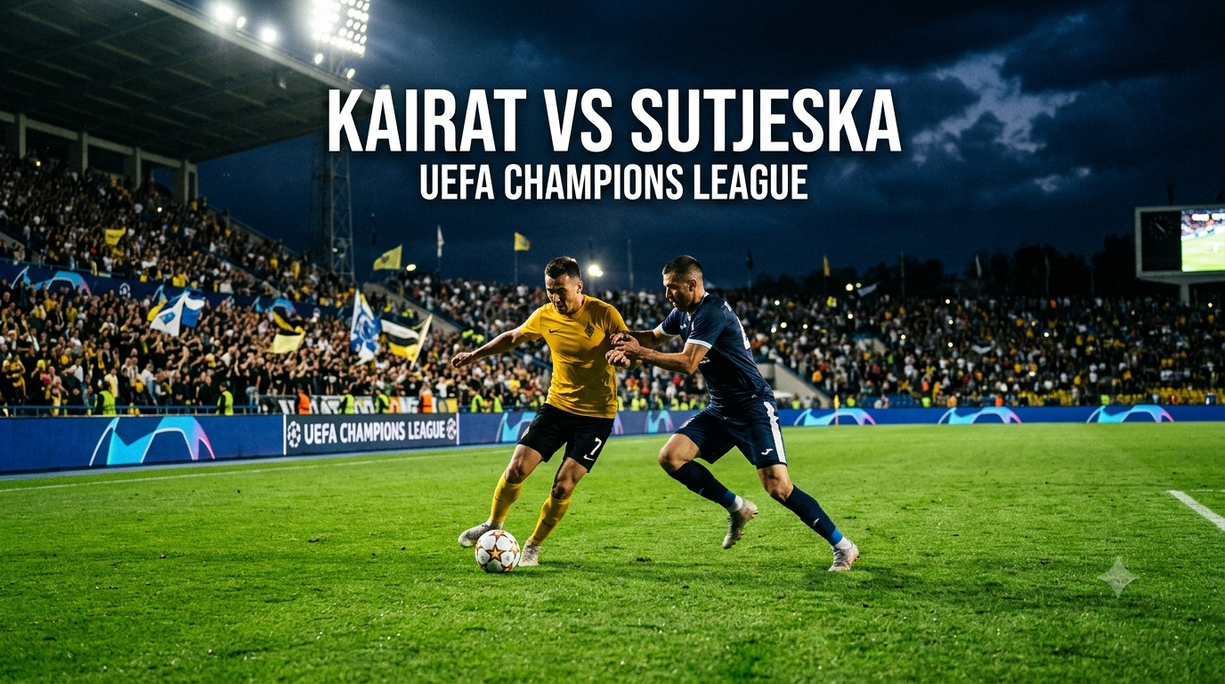 Streaming Kairat vs Sutjeska Liga Champions UEFA Malam Ini Pukul 22.00 WIB Semakin Lengkap dan Menarik Bersama Score808TV