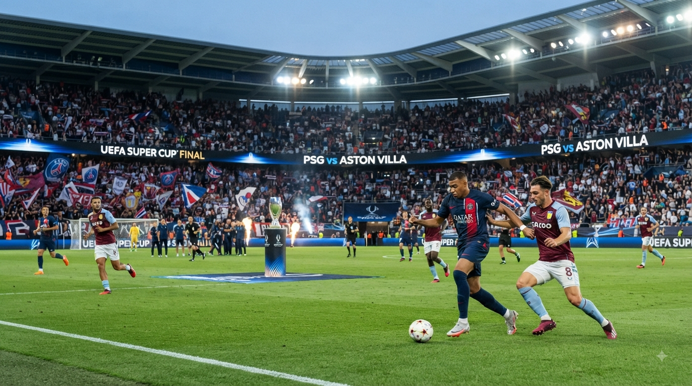 Score808 PSG vs Aston Villa Final Piala Super UEFA Dini Hari Ini Pukul 02.00 WIB- Saksikan Pertarungan Dua Kampiun Eropa dalam Perebutan Trofi Super Cup
